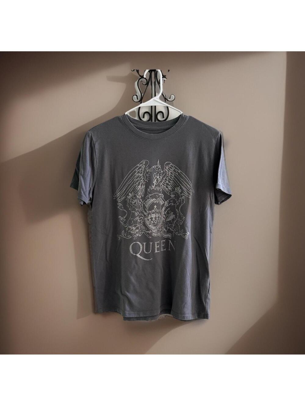 Queen Band Crest Graphic T Shirt Gray Abercrombie Kids 15/16 Rock Tee